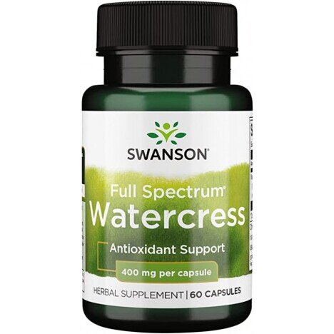 Swanson Full Spectrum Watercress (Nasturel), 400mg - 60 Capsule